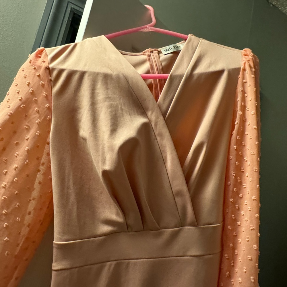 Coral Pink Grace Caron Dress New Never Worn Professional Formal Wedding Guest